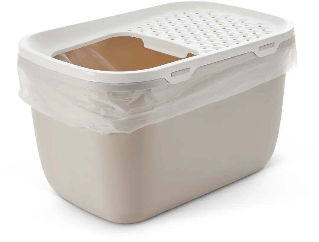 Savic Hop In Giant Kattenbak - 74x49,7cm - Mokka/Wit