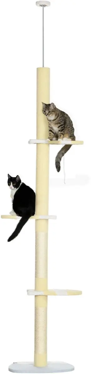 Pawhut Krabpaal 47x34x260cm Geel