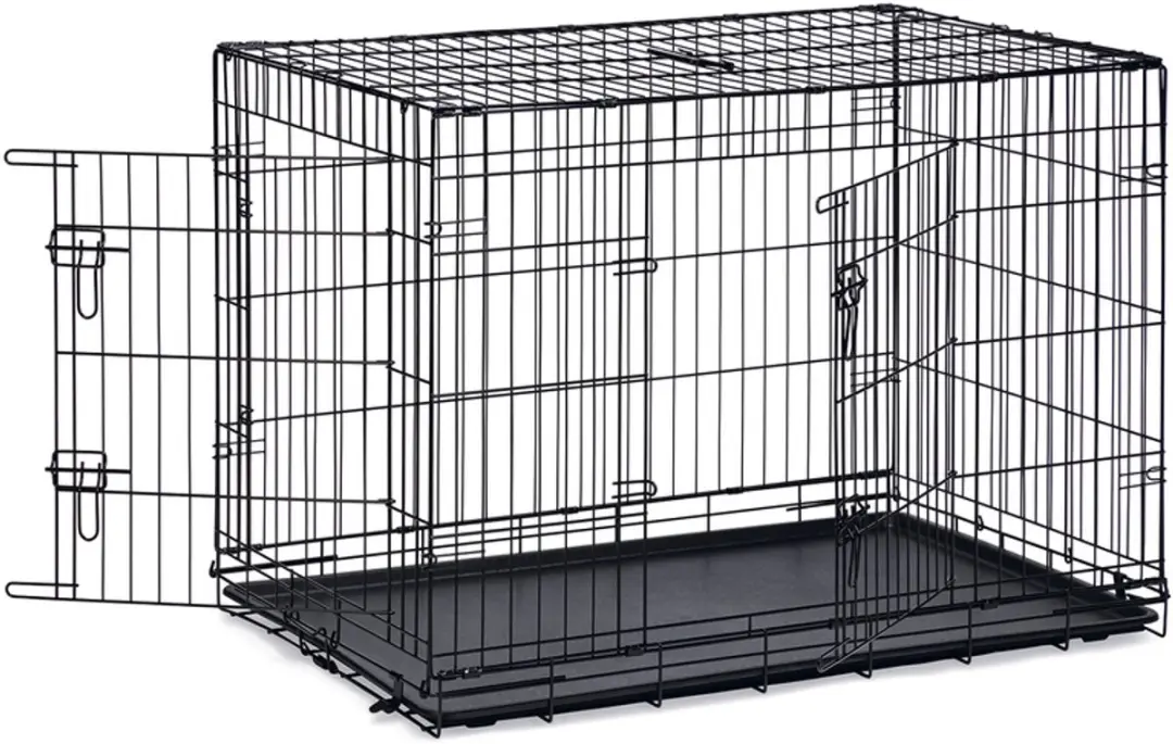Beeztees Hondenbench XL - 2 Deuren - 107x70x76cm - Zwart