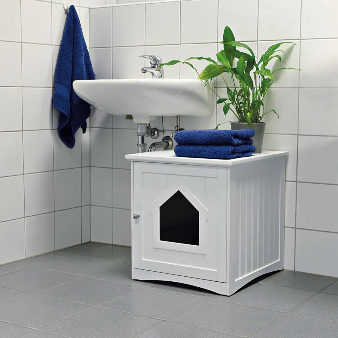 Trixie Kattenmand Huis Wit - 51x49x51cm