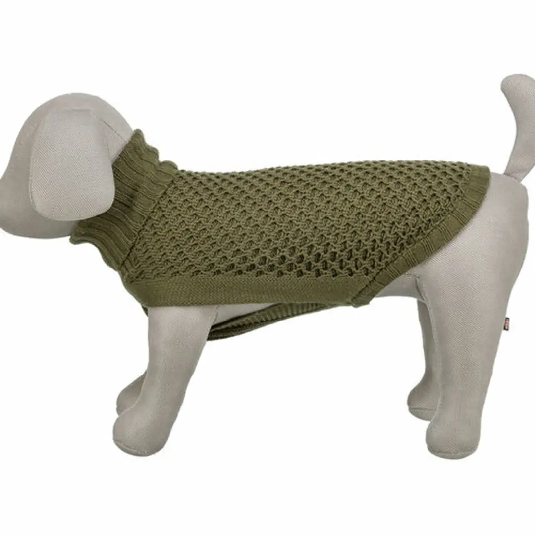 Trixie Hondentrui Olijfgroen 36cm - Katoen/Wol/Polyamide