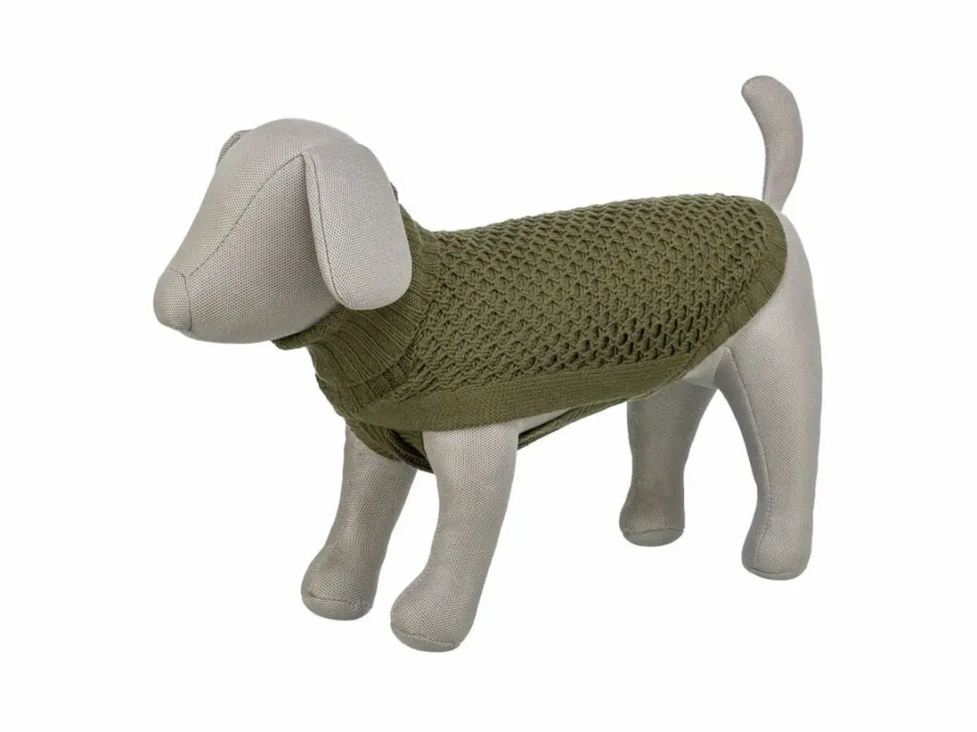 Trixie Hondentrui Olijfgroen 36cm - Katoen/Wol/Polyamide