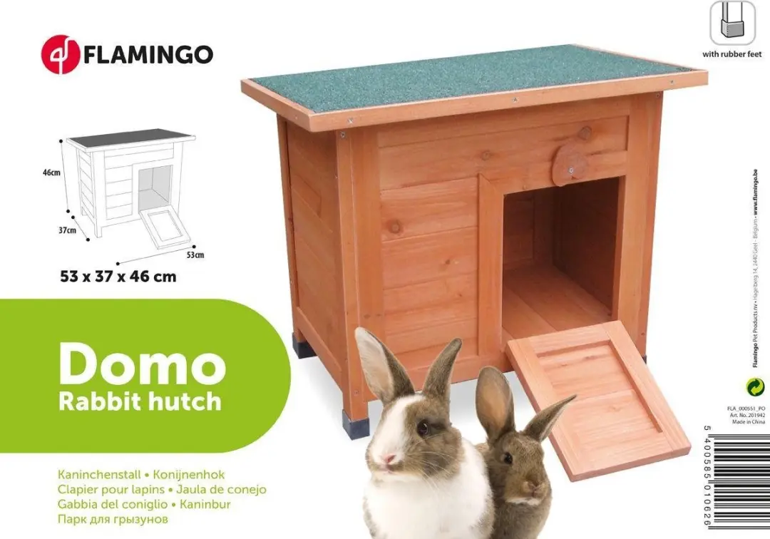 Flamingo Domo Classic Konijnenhok - 53x37x46cm