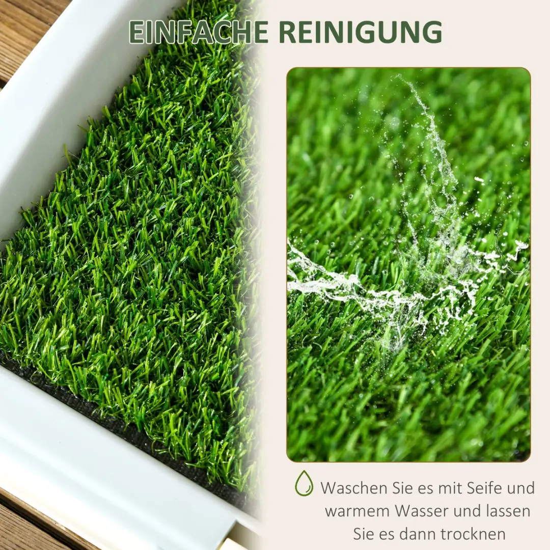 Pawhut Welpentoilette Kunstgras Honden-WC 63x48cm - Blauw
