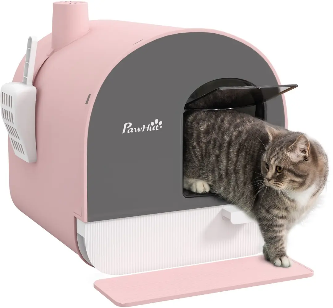 Pawhut Kattenbak met Dekselset Roze