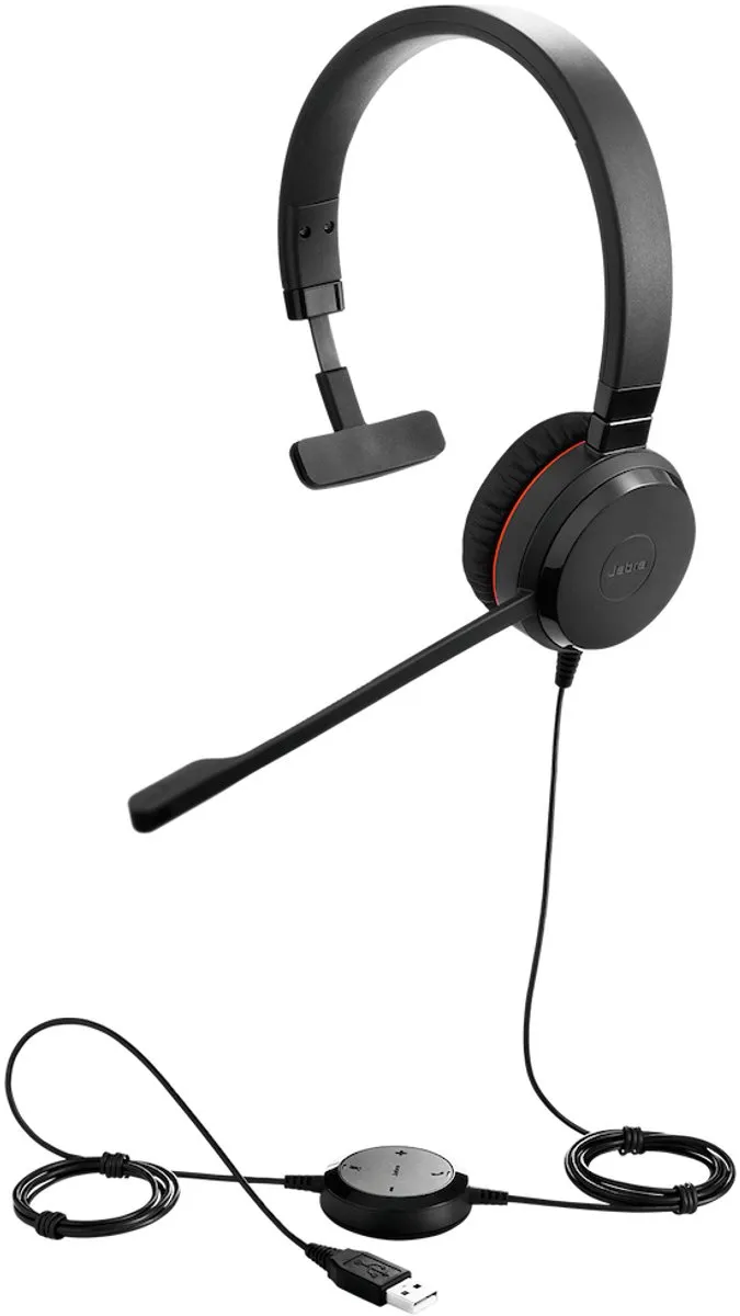 Jabra Evolve 30 II Headset - Bedraad - USB Type-C/A - Zwart