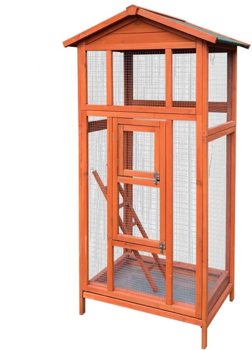 Flamingo Vogelkooi Houten Vloermodel