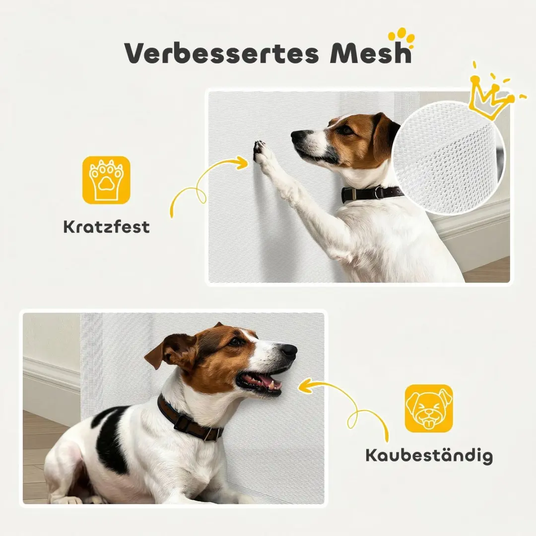Pawhut Huisdierenhek Aluminium 149x9x93cm - Wit