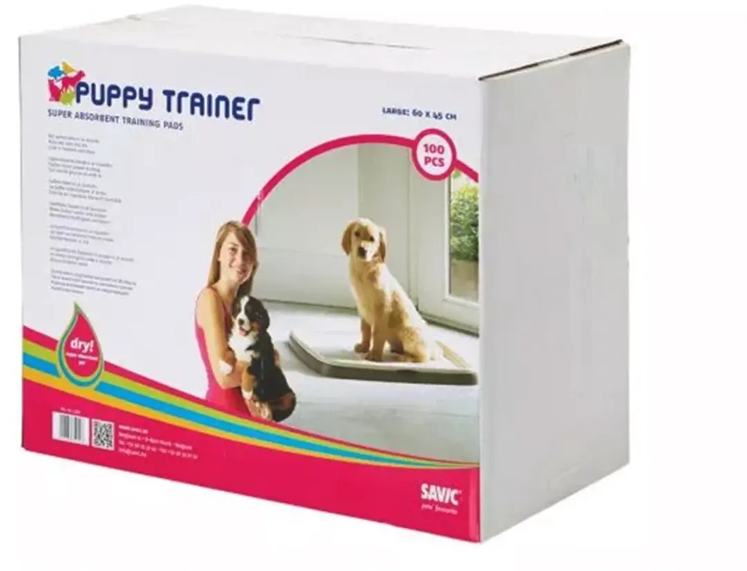 Savic Puppy Trainer Pads 100 Stuks - 60x45cm - Blauw/Wit