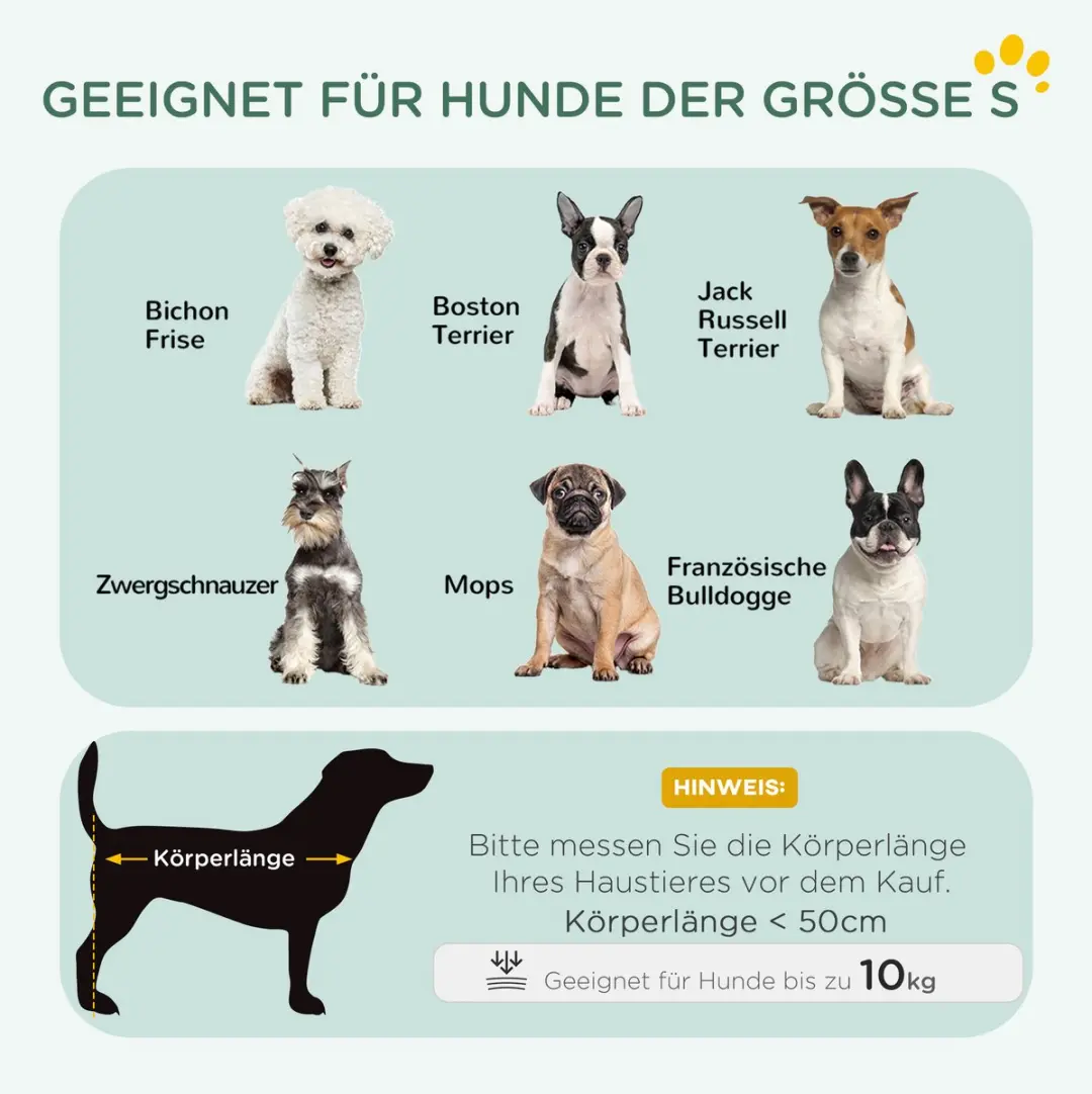 Pawhut Hondenbench Polyester - 75x48,5x53cm Zwart