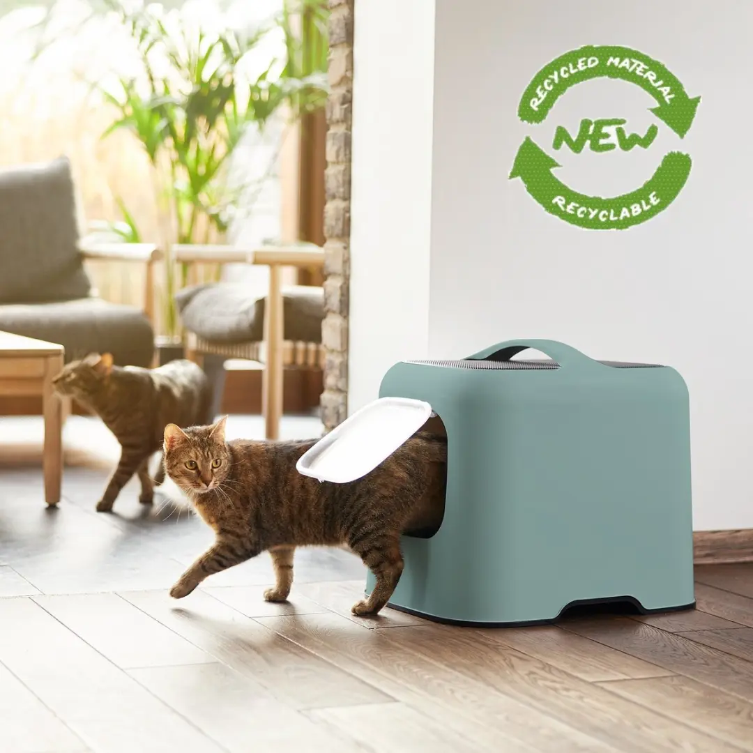 Rotho Mypet Biala Kattenbak 51x39,5x44,3cm - Groen & Antraciet