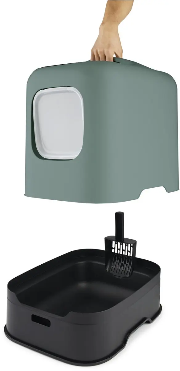 Rotho Mypet Biala Kattenbak 51x39,5x44,3cm - Groen & Antraciet