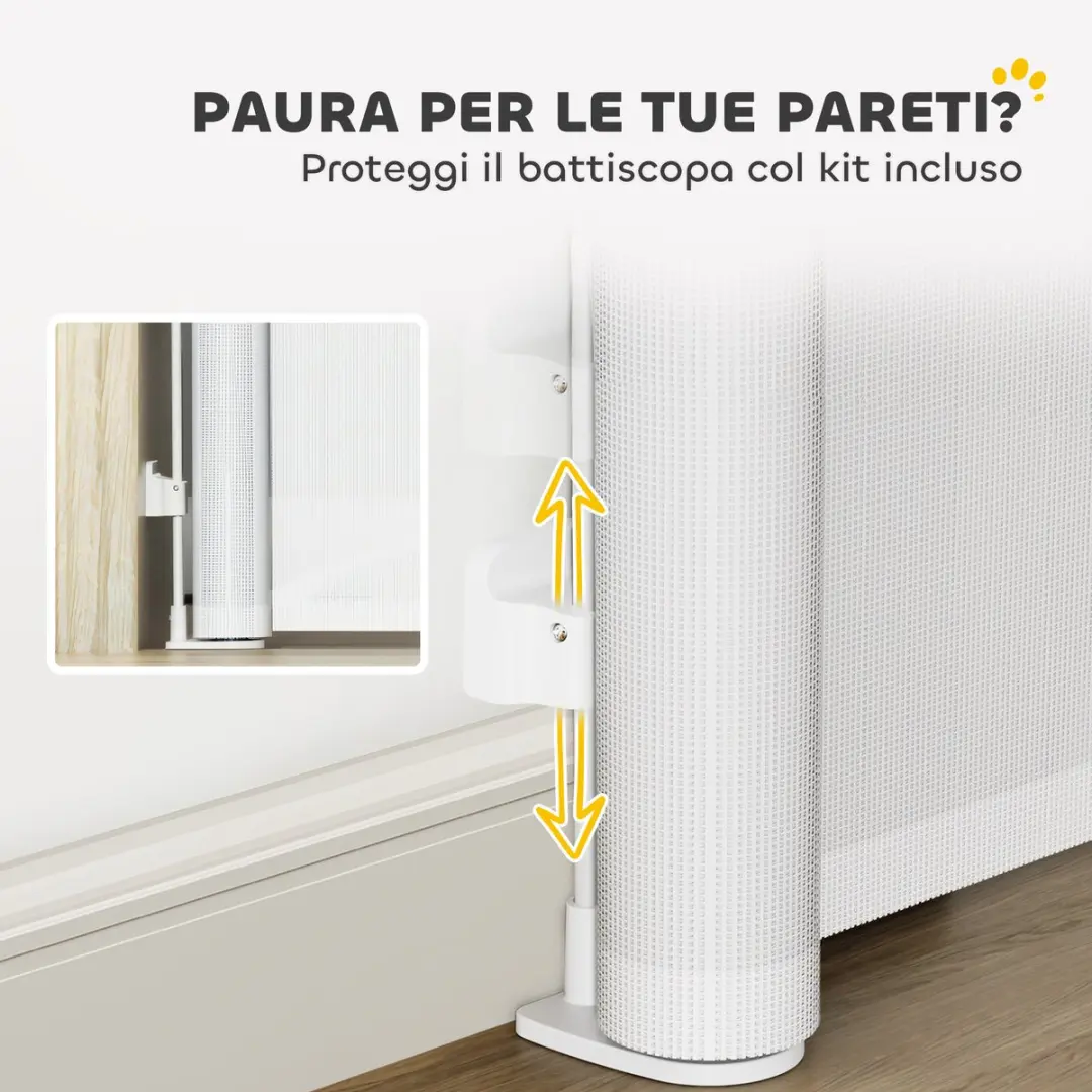 ECTEATOY Uitschuifbaar Hondenhek 125cm - Wit