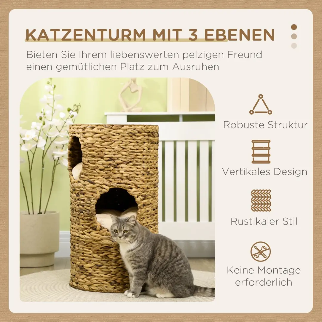 Pawhut Katzentoren D30-697V00 - Bruin