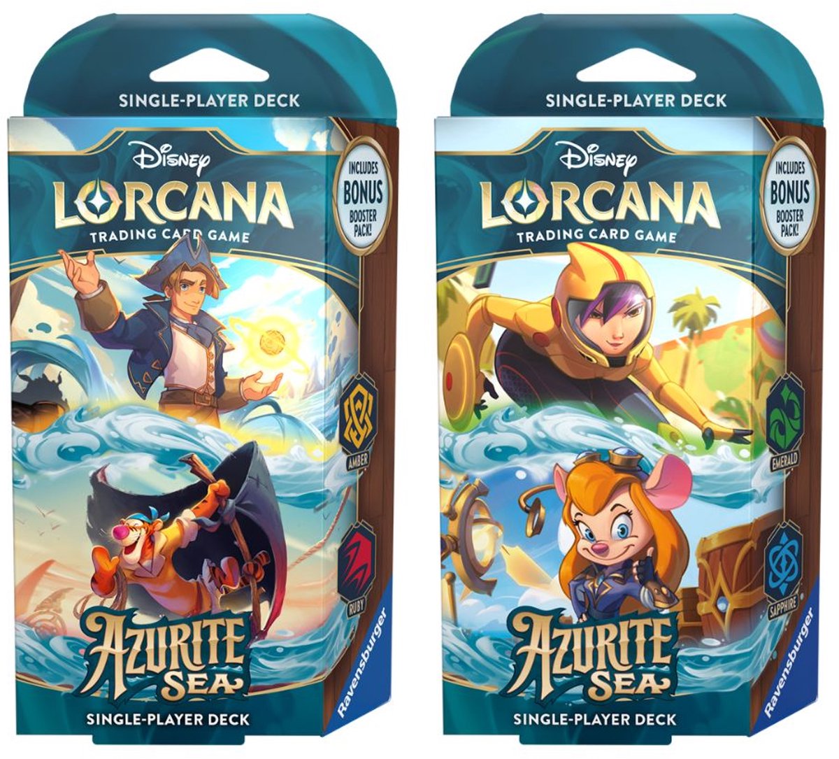 Disney Lorcana: Azurite Sea Go Go Tomago & Gadget Hackwrench Starter Deck