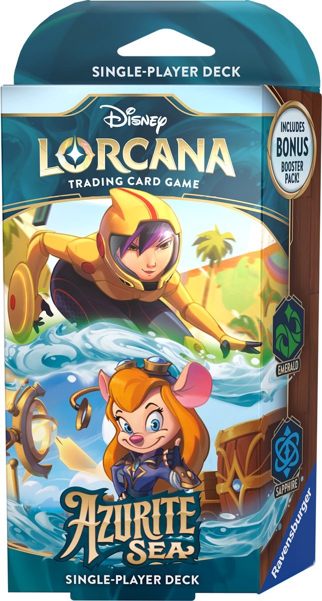 Disney Lorcana: Azurite Sea Go Go Tomago & Gadget Hackwrench Starter Deck