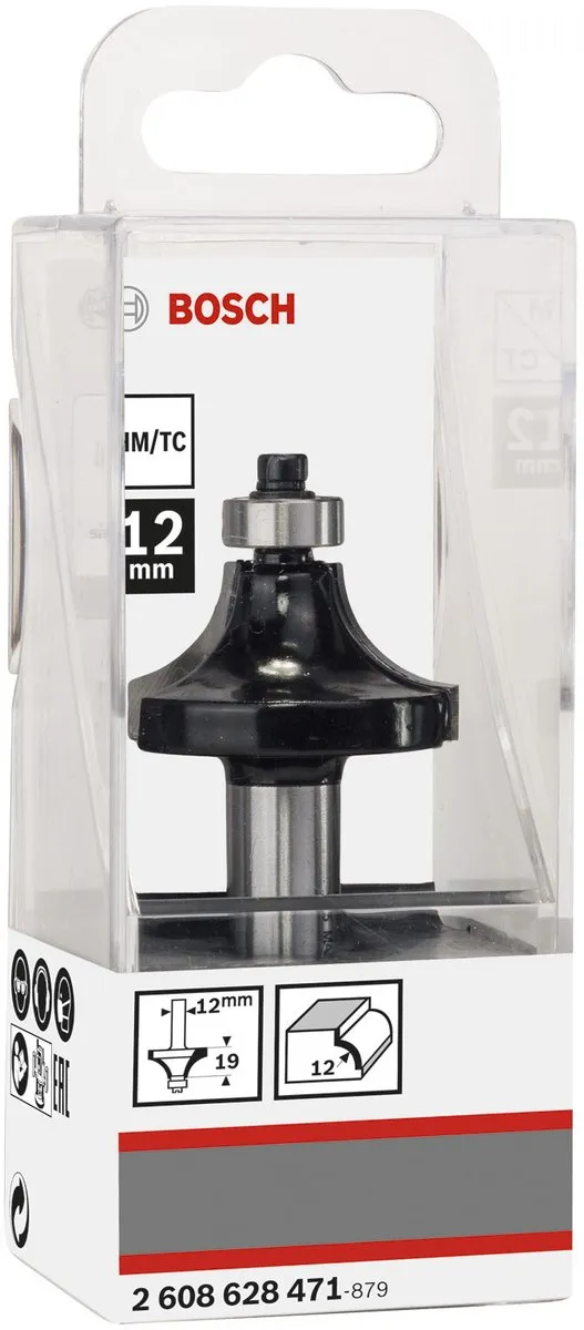Bosch Afrondprofielfrees 12mm R1 - Hout