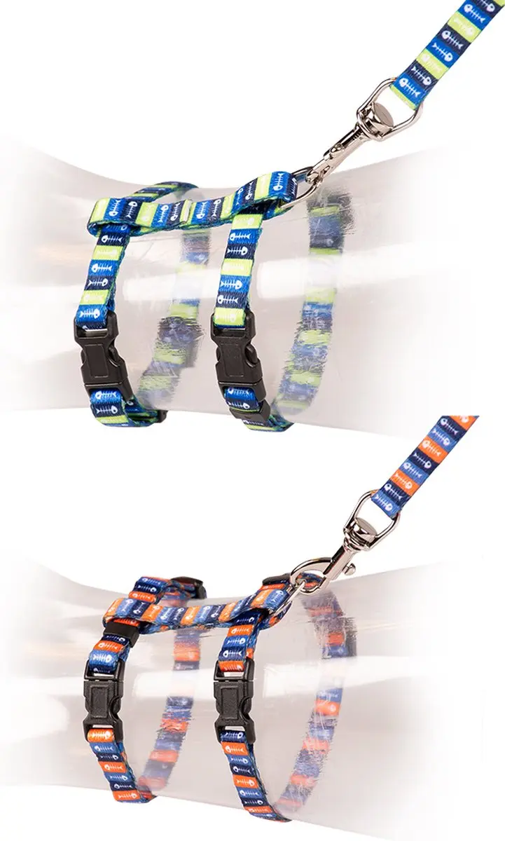 DuvoPlus Uitlaatriem Kat Kitten Wandelset 15-25cm - 1 Stuk