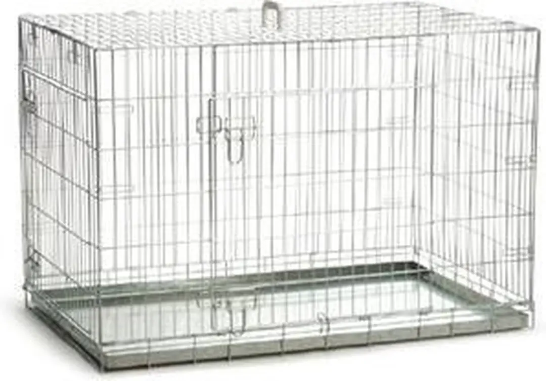 Beeztees Hondenbench 2 Deurs 109x69x75cm - RVS