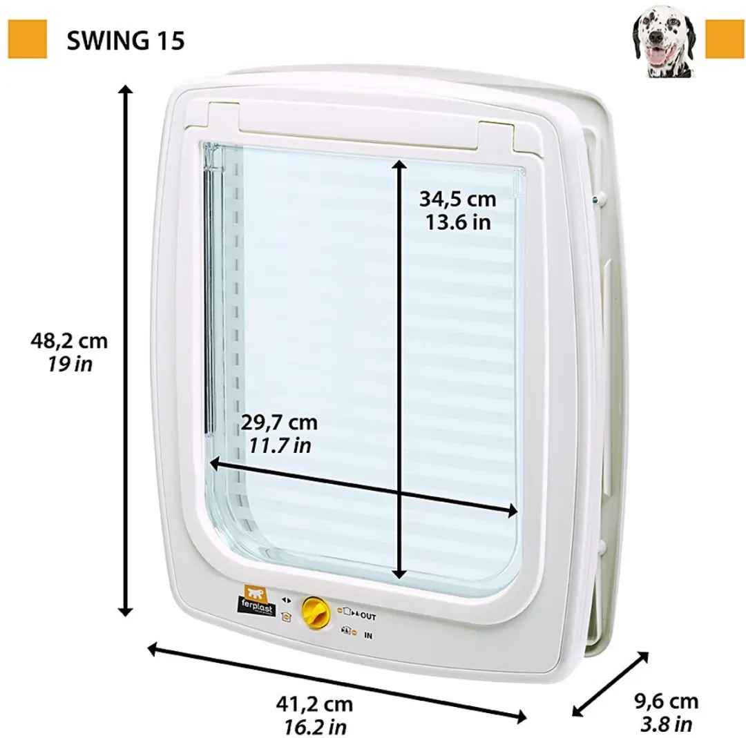 Ferplast Swing 15 Handmatig Huisdierenluik - Wit