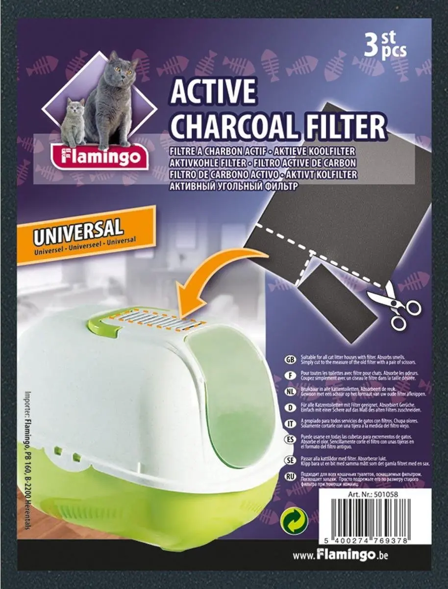 Flamingo Universeel Knipfilter 3 Stuks