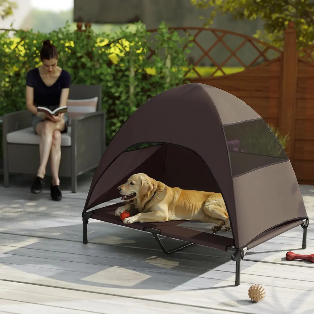 Pawhut Hundeliege Polyester - 106x76x99cm Kaffee