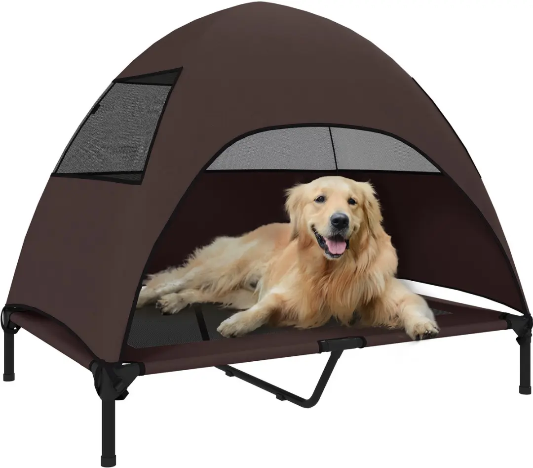 Pawhut Hundeliege Polyester - 106x76x99cm Kaffee