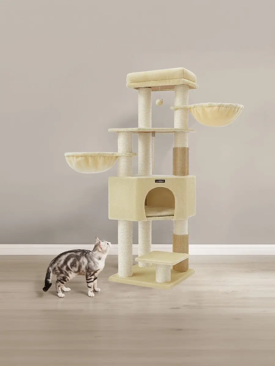 Songmics Krabpaal Kattentoren - Met warme dekens