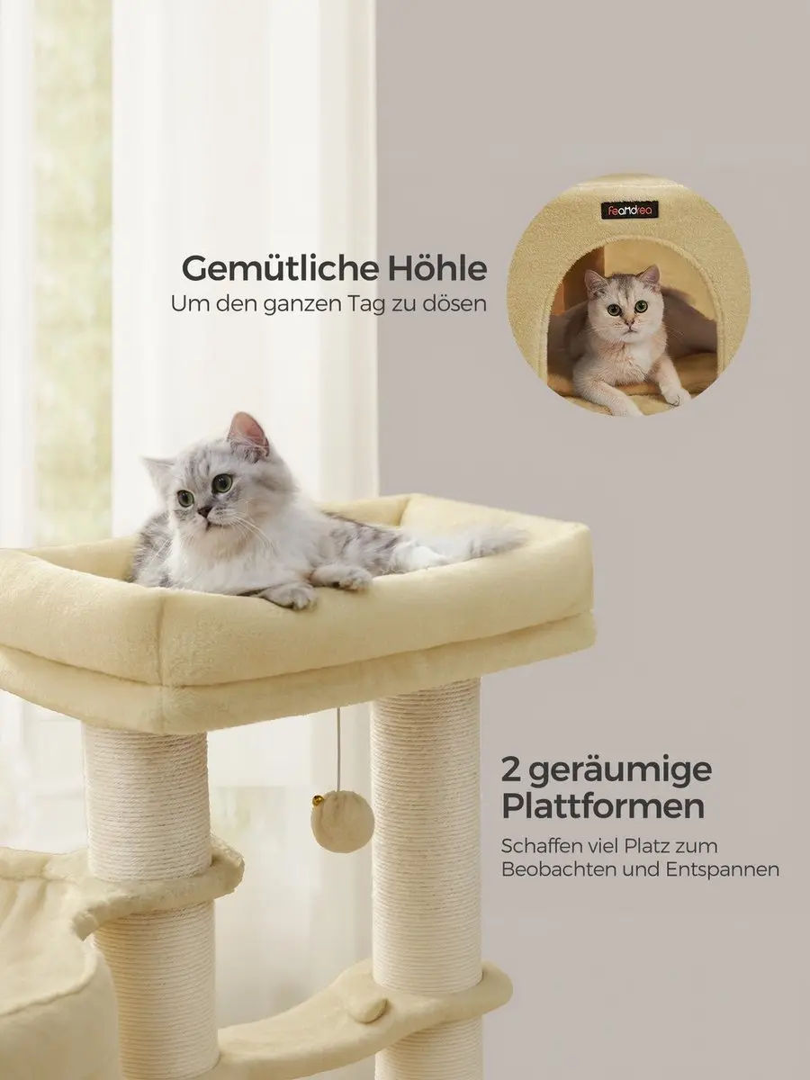 Songmics Krabpaal Kattentoren - Met warme dekens