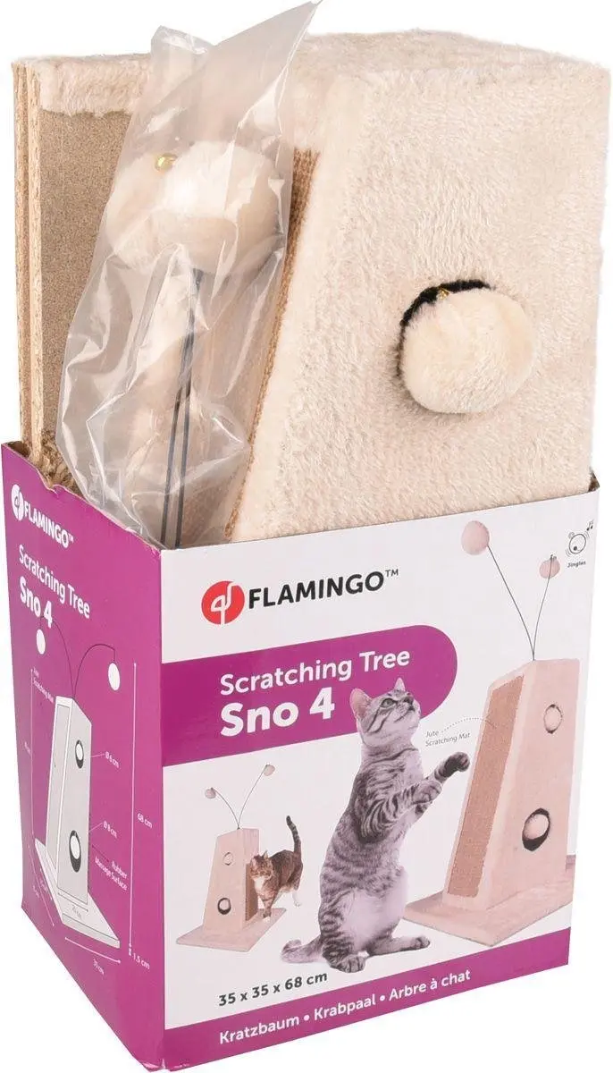 Flamingo Krabpaal Sno 4 - Crème - 35x35x68cm