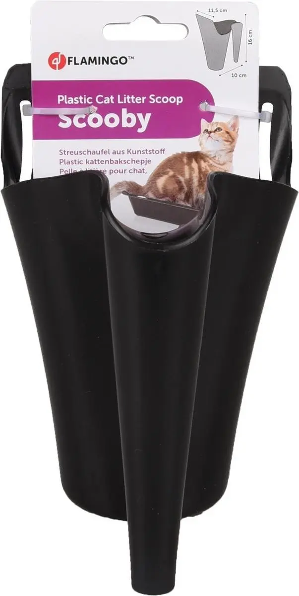 Flamingo Cup 2 Kattenbakschep - Zwart