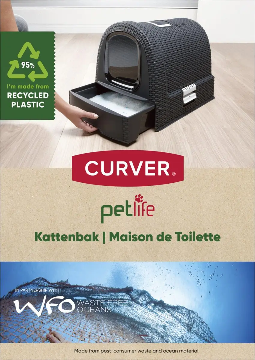 Curver Kattenbak met lade 51,5x38,5x40cm Antraciet