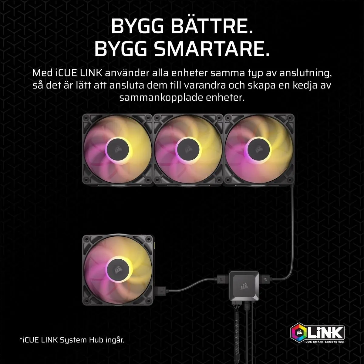 Corsair iCUE LINK RX140 RGB Max Boxventilator 2x14cm