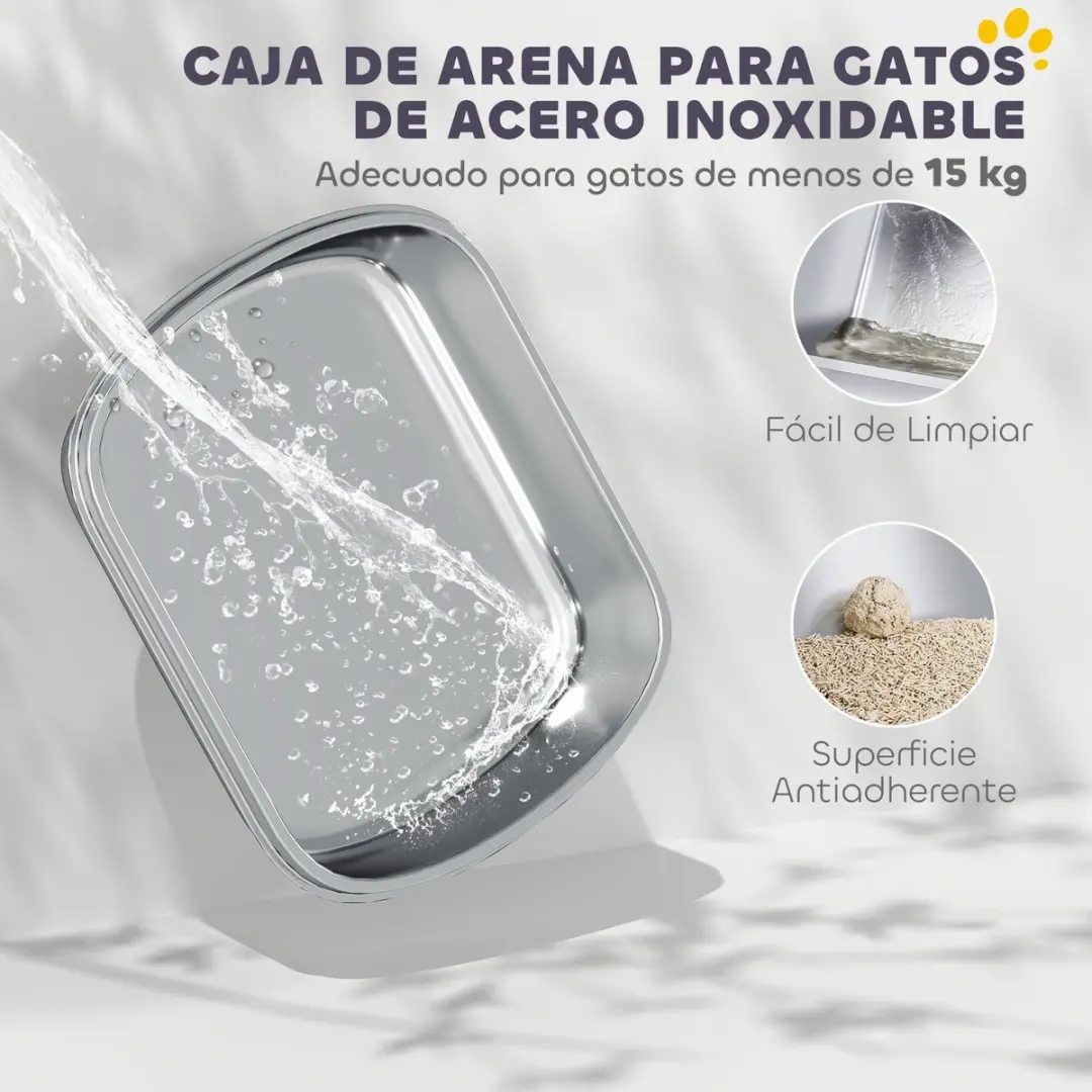 ECTEATOY Extra Grote Kattenbak 15L - Grijs