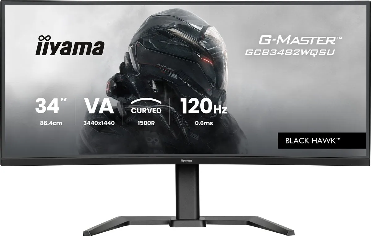 iiyama G-Master GCB3482WQSU-B1 Curved Monitor 34" WQHD 120Hz