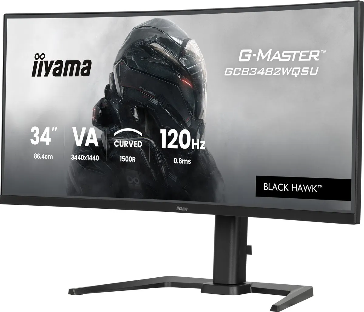 iiyama G-Master GCB3482WQSU-B1 Curved Monitor 34" WQHD 120Hz - Zwart