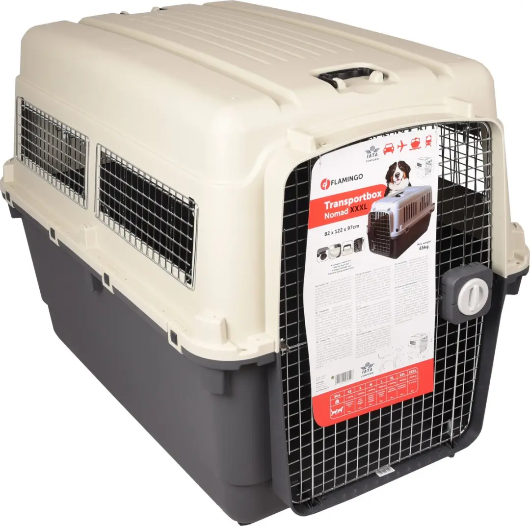 Flamingo Transportbox Nomad XXXL - 122x82x97cm - Donkergrijs