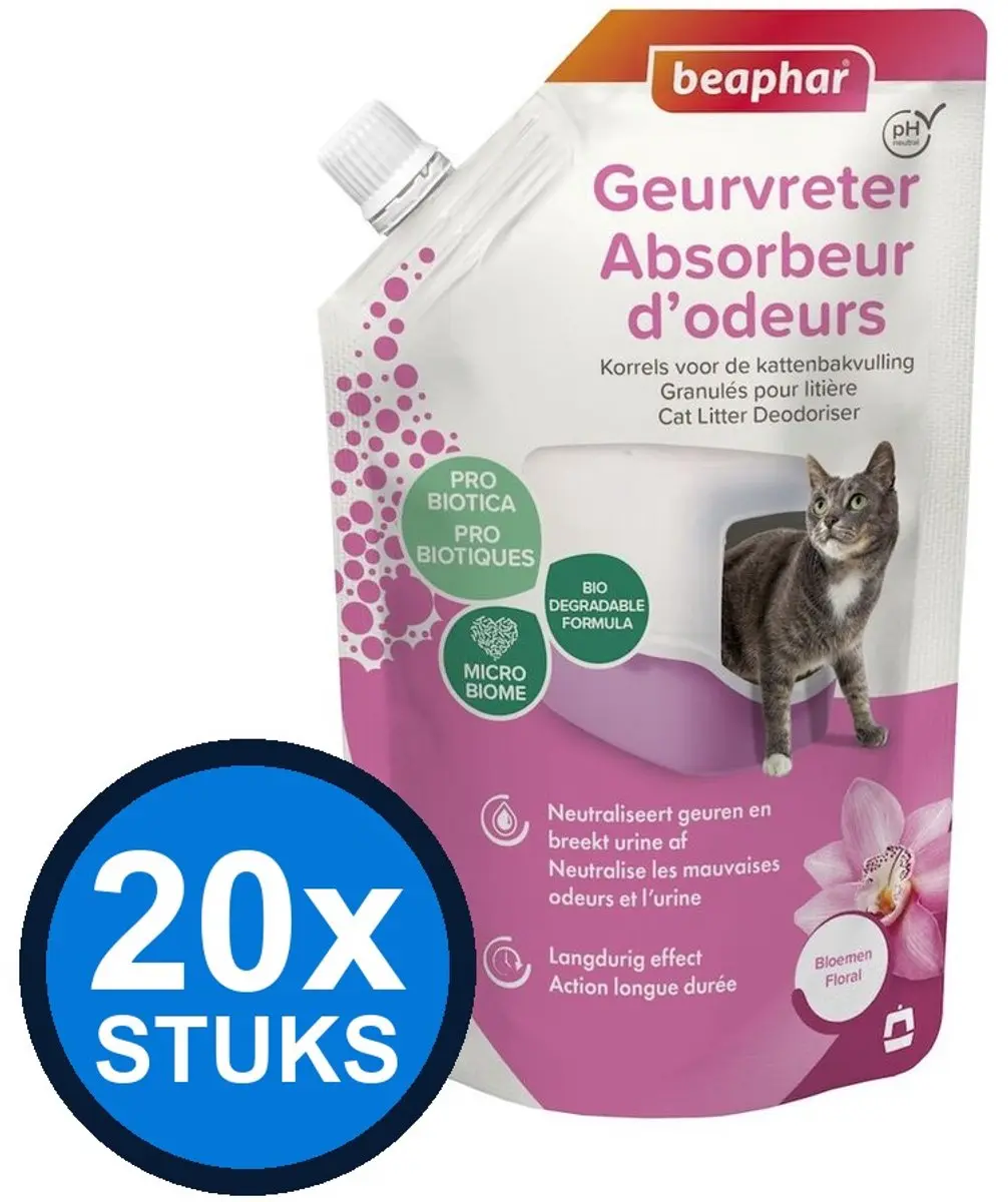 Beaphar Geurvreter Kattenbakreiniging Orchidee 400g