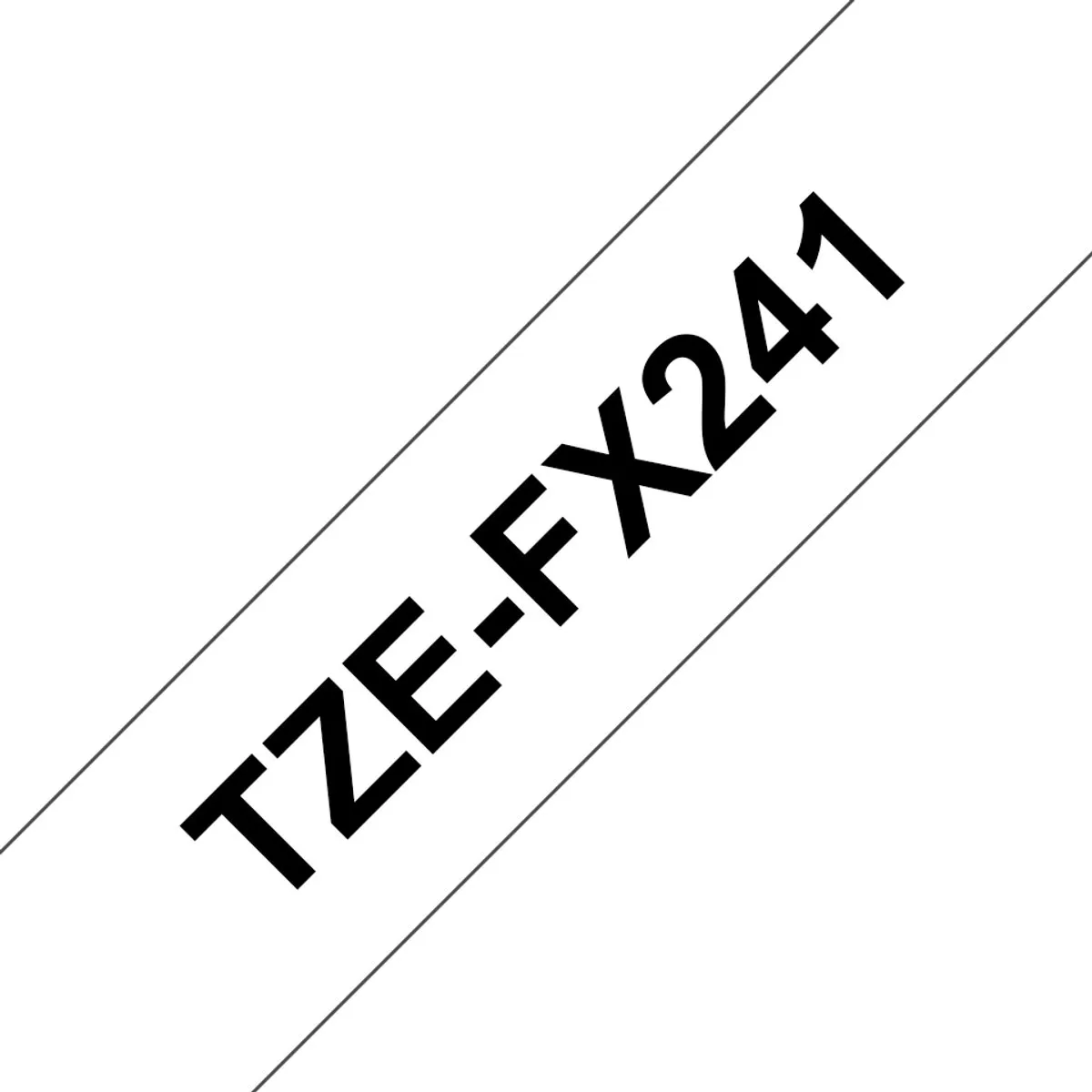 Brother TZE-FX241 Tape - 18mm - Zwart/Wit - afbeelding 6 van 6
