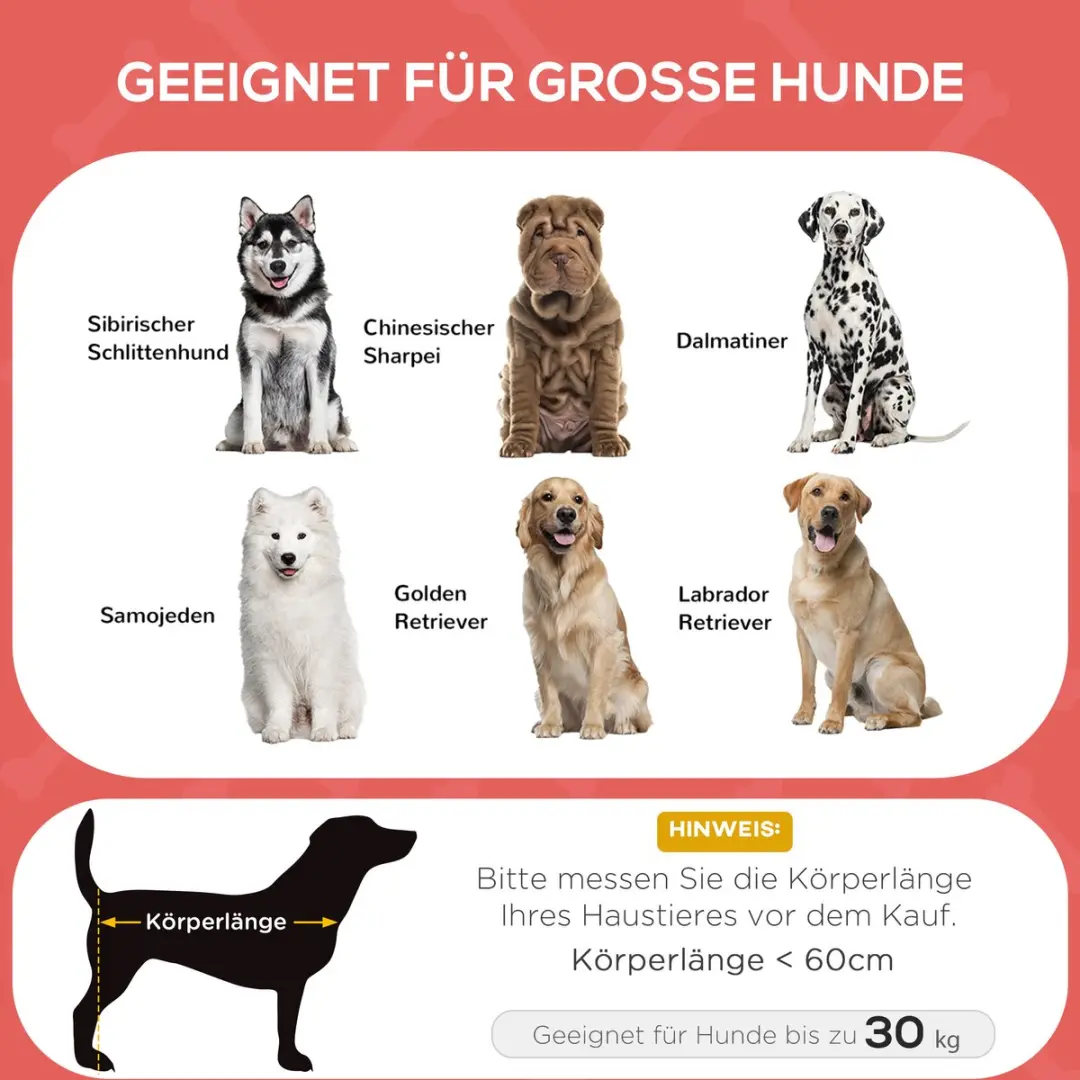 Pawhut Outdoor Hundesofa 92x76x18cm - Zwart/Rood