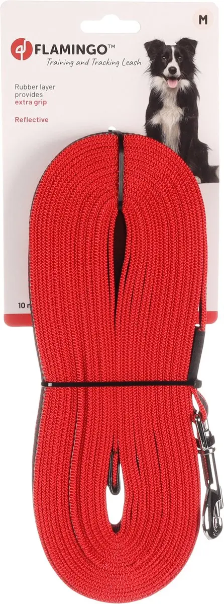 Flamingo Xeno Trainingslijn Honden Rood 10m 20mm