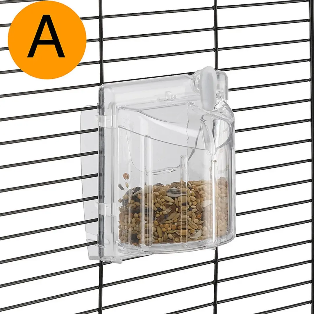 Ferplast Brava 1 Voerbakje Vogel - 8.8x9.5x6.8cm Transparant