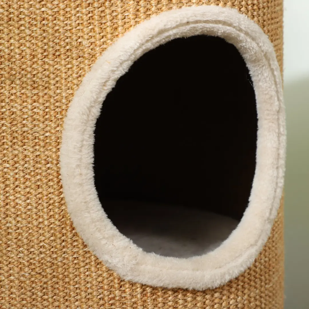 Pawhut Kratztonne 60cm - 2 Ligplekken - Sisal - tot 5kg - Bruin