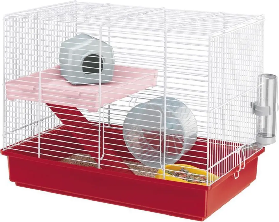 Ferplast Hamsterkooi Duo - 46x29,5x37,5cm - Wit/Groen