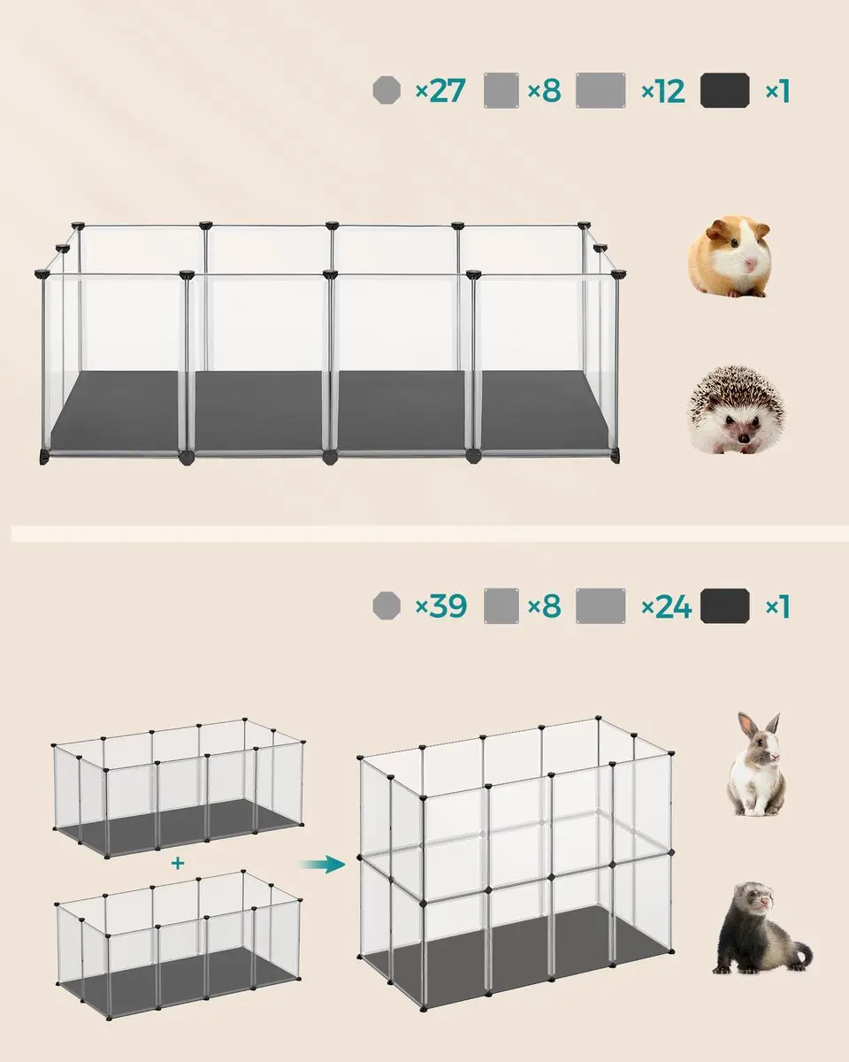 Songmics Hondenren Puppyren Afneembare Waterdichte Onderlegger - 27 Stuks