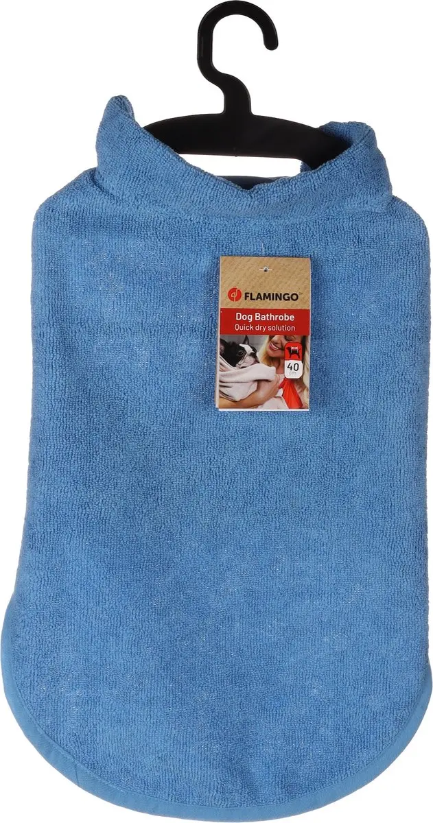 Flamingo Nemo Badjas Honden - Blauw M