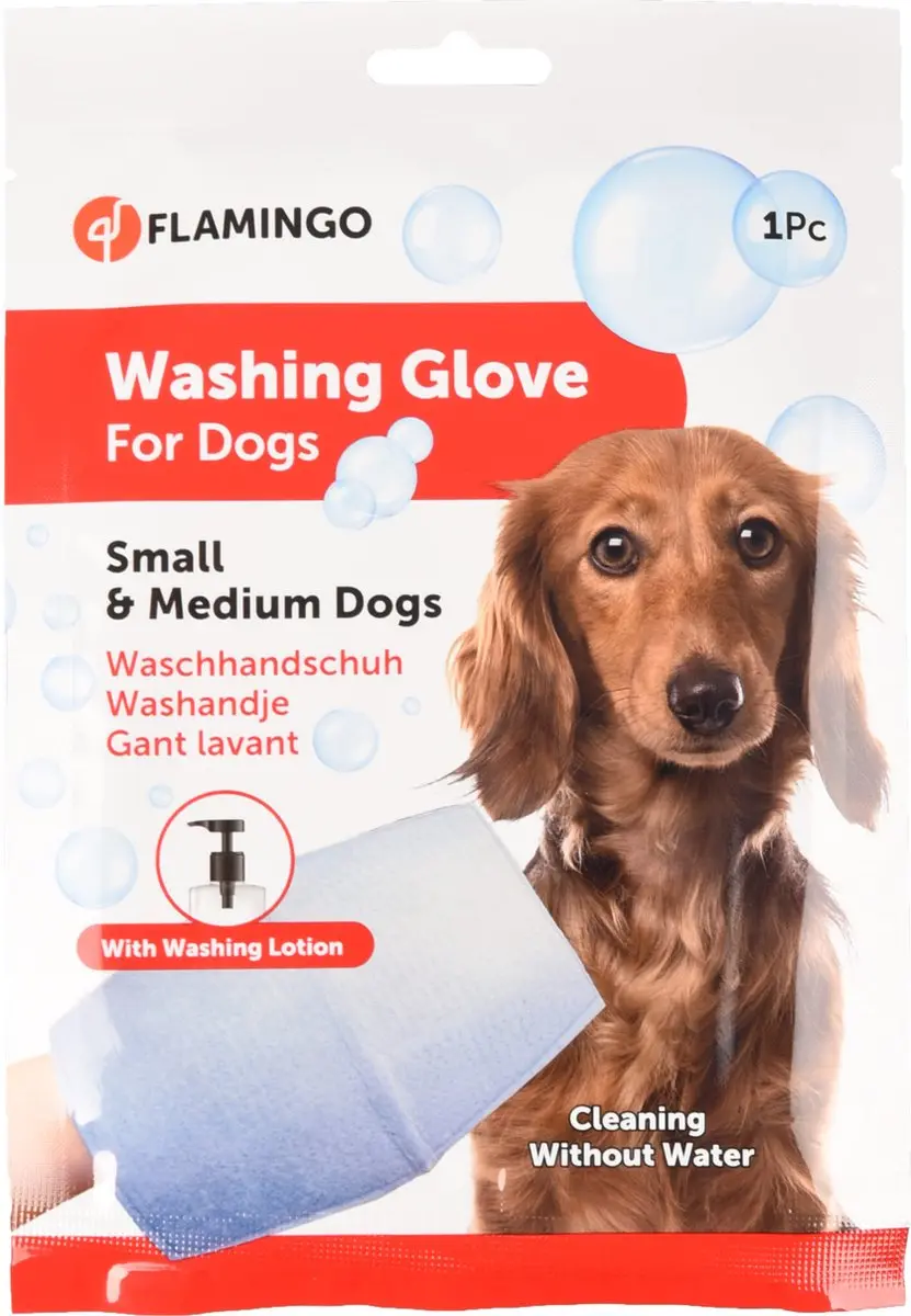 Flamingo Washand Honden S - Geel