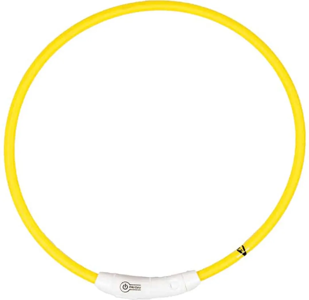Duvo Dierenkleding Hond Flash Light Ring USB Silicon Geel - M