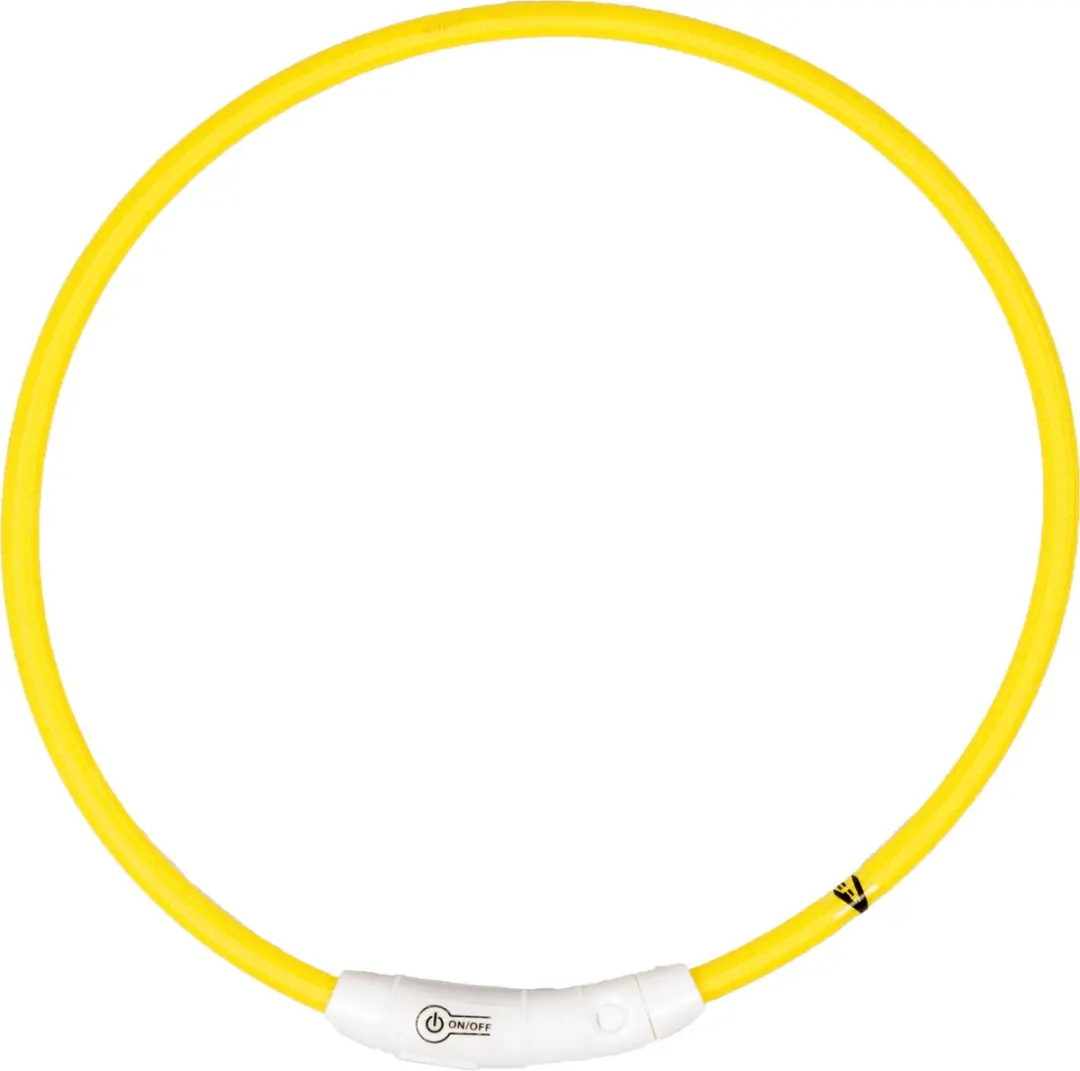 Duvo Dierenkleding Hond Flash Light Ring USB Silicon Geel