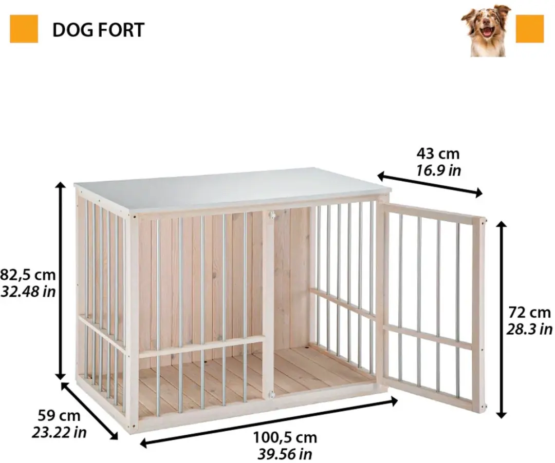 Ferplast Dog Fort Hondenbench 100.5x59x82.5cm Wit - afbeelding 6 van 6